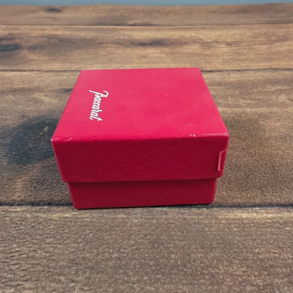 Baccarat Jewelry Box OS Red Good Square Replacement Presentation Case Logo